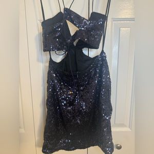 Hello Molly Navy Blue Homecoming Dress